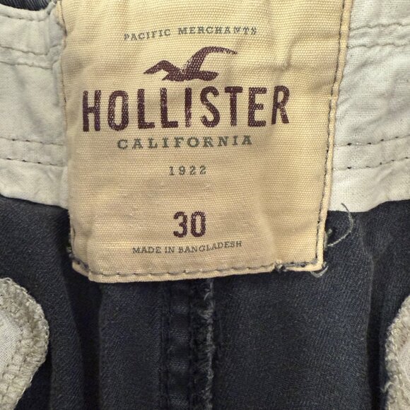 Hollister Mens Cargo Shorts Size 30 Charcoal Gray Grunge Outdoor Y2K Utility - Picture 6 of 9